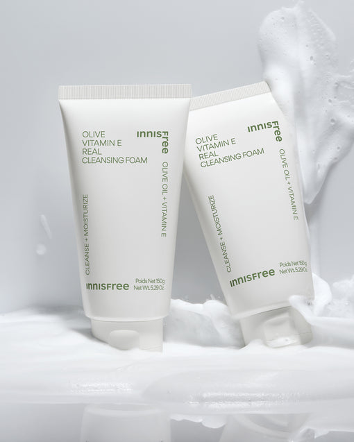 Sữa Rửa Mặt Dưỡng Ẩm Olive INNISFREE Olive Vita E Real Clean Foam 150g