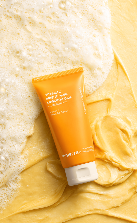 Sữa rửa mặt kem dẻo sạch sâu sáng da dịu nhẹ INNISFREE Vitamin C Brightening Mask-to-Foam