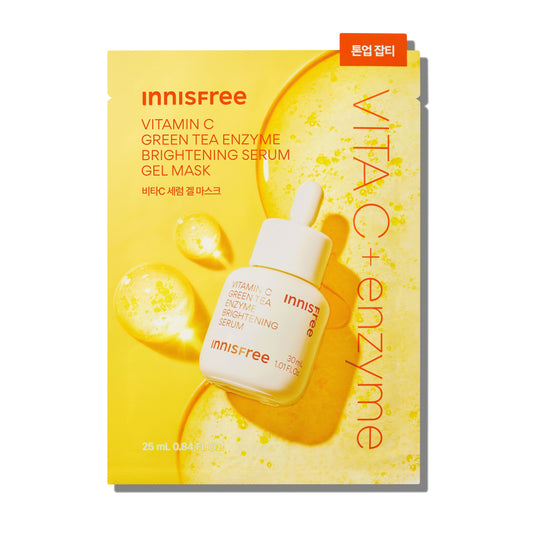Mặt nạ dưỡng làm sáng da INNISFREE Vitamin C Green Tea Enzyme Brightening Serum Gel Mask 25mL