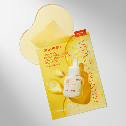 Mặt nạ dưỡng làm sáng da INNISFREE Vitamin C Green Tea Enzyme Brightening Serum Gel Mask 25mL