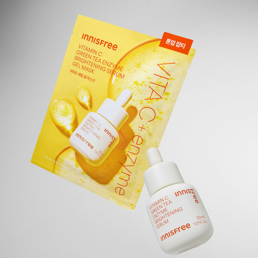 Mặt nạ dưỡng làm sáng da INNISFREE Vitamin C Green Tea Enzyme Brightening Serum Gel Mask 25mL