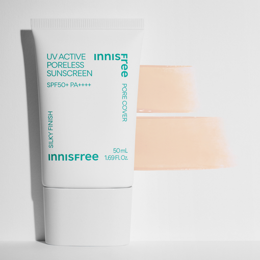 Kem chống nắng kiêm kem lót làm mịn lỗ chân lông innisfree UV Active Poreless Sunscreen SPF50+ PA++++ 50mL