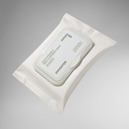 Khăn tẩy trang tiện lợi INNISFREE Olive Vitamin E Real Cleansing Tissue 30 miếng