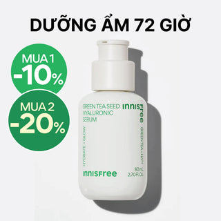Serum trà xanh cấp ẩm sâu phục hồi da, với Probiotics INNISFREE Green Tea Seed Hyaluronic Serum 80mL