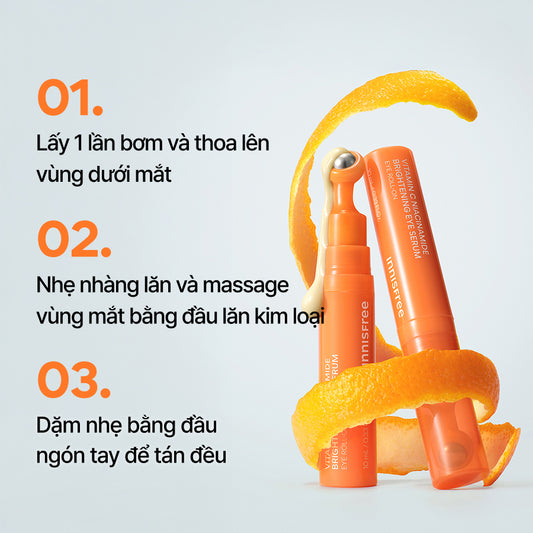 Serum Mắt Dưỡng Sáng, Mờ Thâm INNISFREE Vitamin C Niacinamide Brightening Eyes Serum