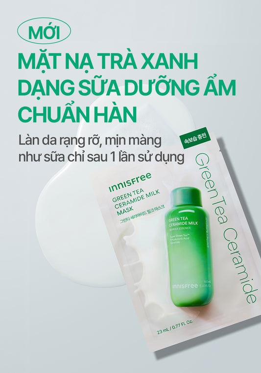 Mặt nạ sữa dưỡng ẩm - INNISFREE Green Tea Ceramide Milk Mask
