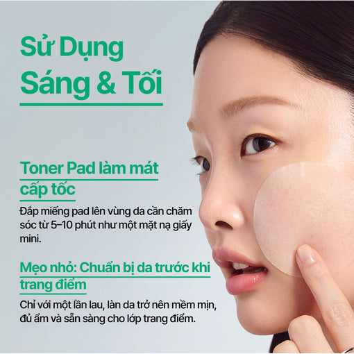 Greentea pad dưỡng ẩm làm dịu da 80 miếng INNISFREE GREEN TEA PANTHENOL CALMING TONER PADS
