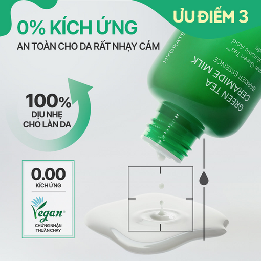 Toner dạng sữa cấp ẩm, phục hồi INNISFREE GREEN TEA CERAMIDE MILK 90mL