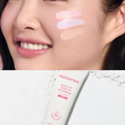Kem Chống Nắng Nâng Tông Kiềm Dầu INNISFREE Daily UV Tone Up No Sebum Sun Cream Pink SPF50+ PA++++ 50ml