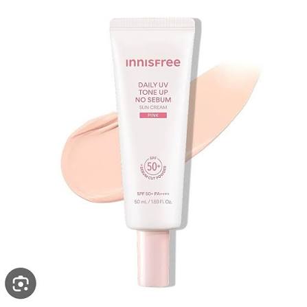 Kem Chống Nắng Nâng Tông Kiềm Dầu INNISFREE Daily UV Tone Up No Sebum Sun Cream Pink SPF50+ PA++++ 50ml