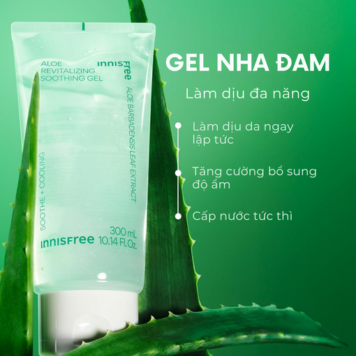 Gel nha đam dưỡng da innisfree Aloe Revital Soothing Gel 300 mL