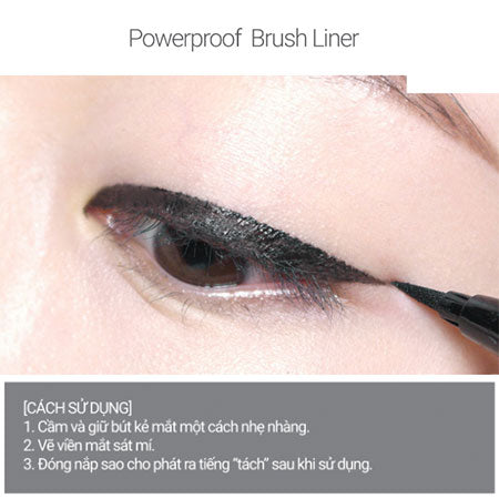 Bút kẻ mắt nước lâu trôi INNISFREE Powerproof Brush Liner 0.6g