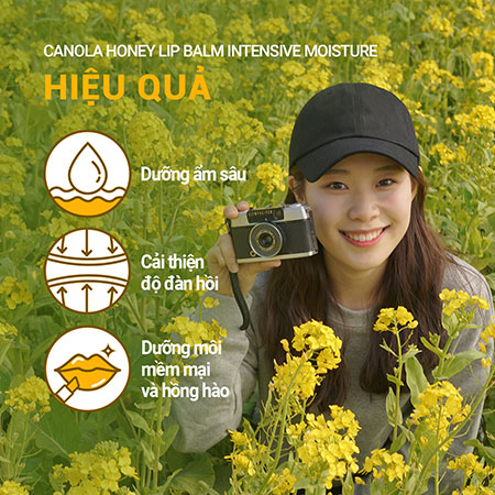 Son dưỡng ẩm sâu không màu INNISFREE Canola Honey Lip Balm Intensive Moisture 3.5 g