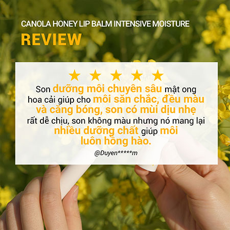 Son dưỡng ẩm sâu không màu INNISFREE Canola Honey Lip Balm Intensive Moisture 3.5 g