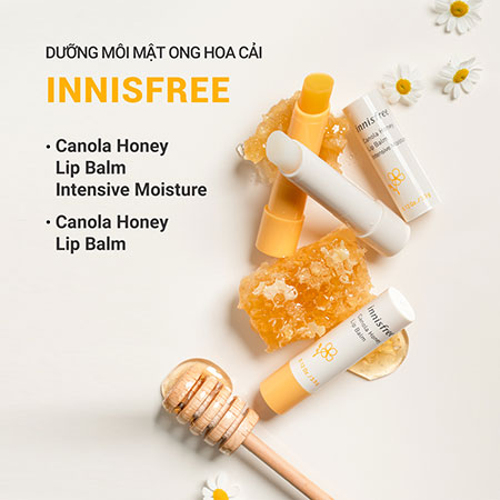 Son dưỡng ẩm sâu không màu INNISFREE Canola Honey Lip Balm Intensive Moisture 3.5 g