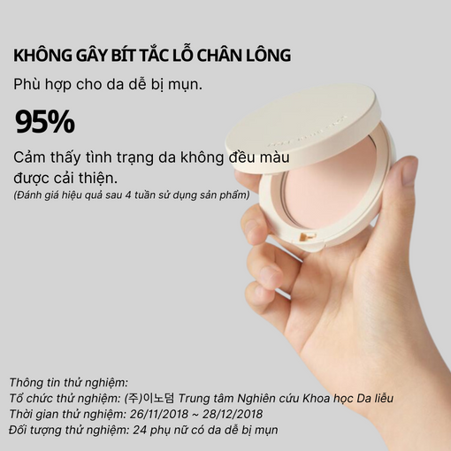 Phấn phủ dạng nén làm mờ lỗ chân lông innisfree Pore Blur Pact 12.5 g