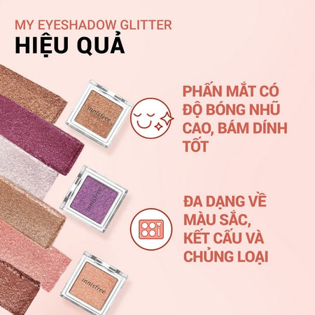 Phấn mắt dạng nhũ INNISFREE My Eyeshadow Glitter 1.9 g