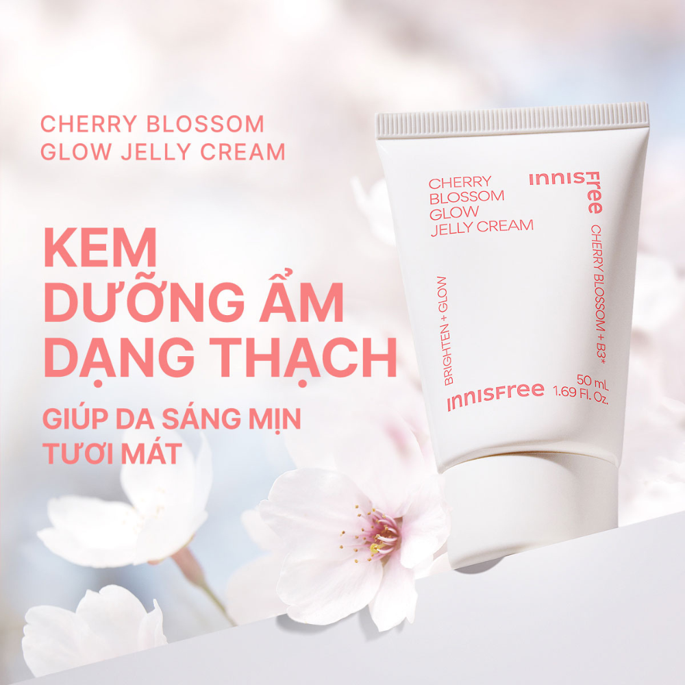 Gel dưỡng ẩm sáng da INNISFREE Jeju Cherry Blossom Jelly Cream 50 mL