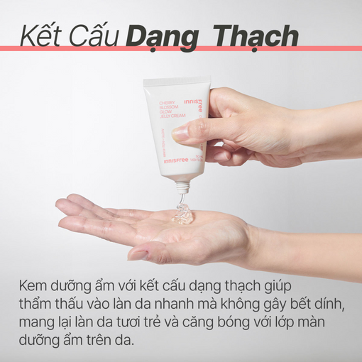 Gel dưỡng ẩm sáng da INNISFREE Jeju Cherry Blossom Jelly Cream 50 mL
