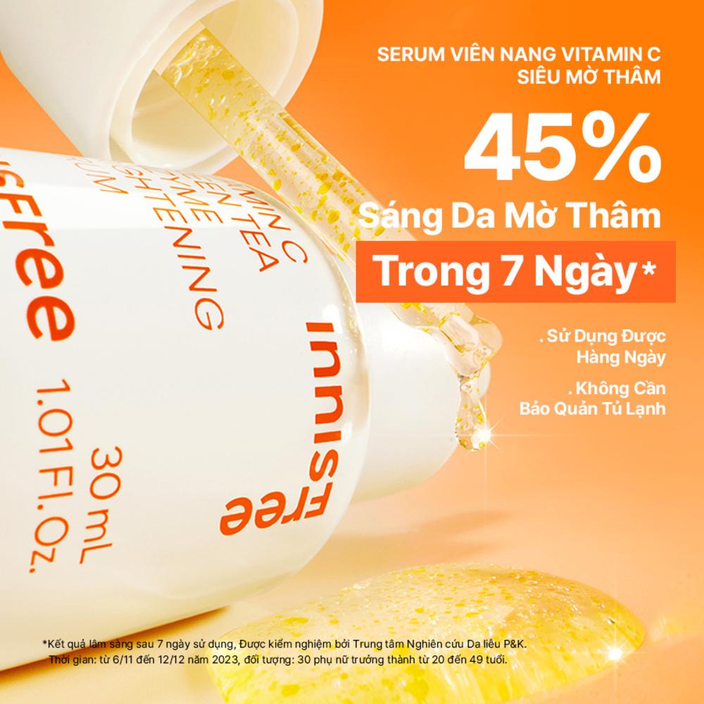 Serum Vitamin C sáng da, mờ thâm mụn INNISFREE Green Tea Enzyme Brightening Serum 30ml