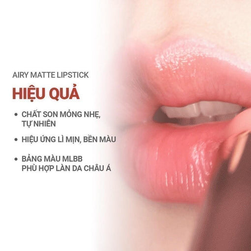 Son lì dạng thỏi mỏng nhẹ INNISFREE Airy Matte Lipstick 3.5g 