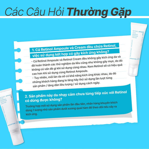 Kem dưỡng làm dịu và phục hồi da INNISFREE Retinol Cica Barrier Defense Cream 50 mL