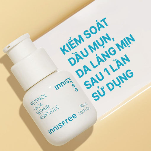 Serum Kiểm Soát Dầu Mụn Cho Da Láng Mịn INNISFREE Retinol Cica Repair Ampoule 50mL