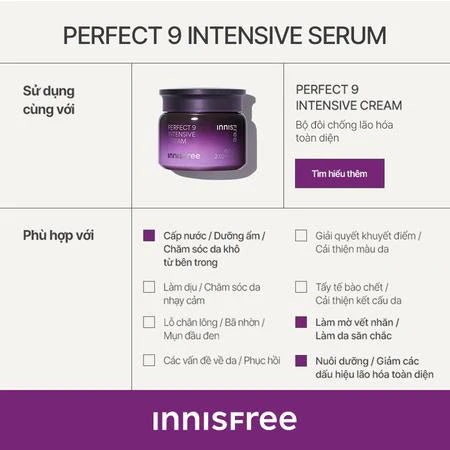 Kem dưỡng vùng da mắt ngăn ngừa lão hóa chuyên sâu innisfree Perfect 9 Intensive Eye Cream 30 mL