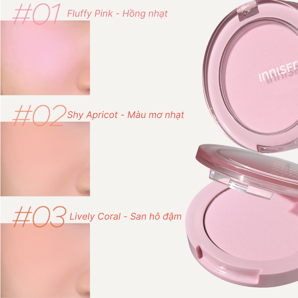 Phấn má hồng INNISFREE Silky Powder Blush 6.2g