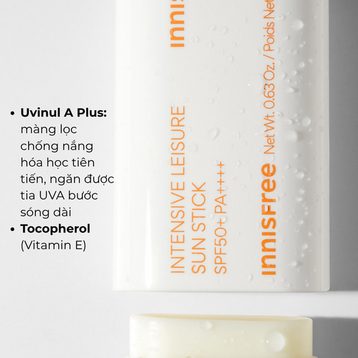 Kem chống nắng lâu trôi dạng thỏi INNISFREE INTENSIVE LEISURE SUN STICK SPF50+ PA++++ 18g
