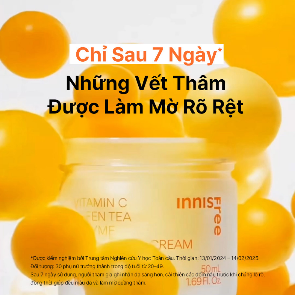 Kem dưỡng Vitamin C sáng da, mờ thâm dạng gel INNISFREE Green Tea Enzyme Brightening Cream 50ml