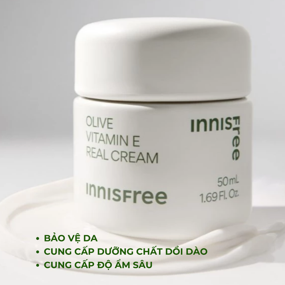Kem dưỡng ẩm INNISFREE Olive Vitamin E Real Cream 50G