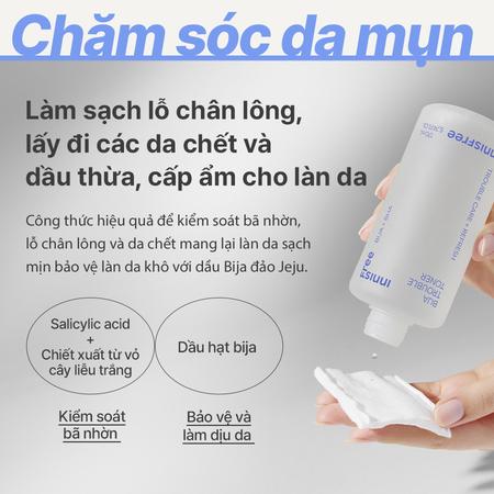 Nước hoa hồng dành cho da mụn innisfree Bija Trouble Toner 170mL
