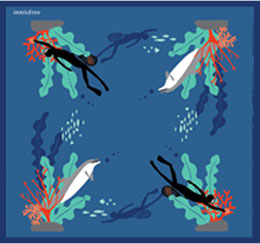 Rừng nguyên sơ và biển xanh ở đảo Jeju