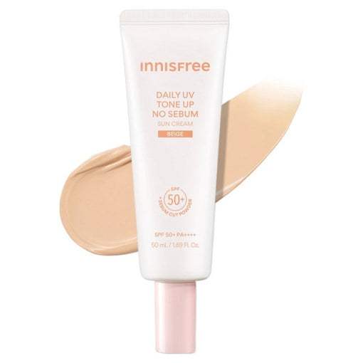Kem Chống Nắng Nâng Tông Kiềm Dầu INNISFREE Daily UV Tone Up No Sebum Sun Cream Pink SPF50+ PA++++ 50ml